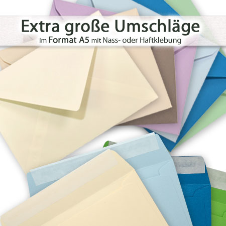 Extra große Briefumschläge DIN A5
