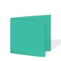 Doppelkarte - Faltkarte quadratisch 15x15cm, 210g/m² in struktur türkis