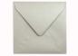 Briefumschlag 16x16cm in metallic-persilber, 120g, ohne Fenster, Nassklebung