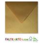 Briefumschlag 11x11cm in metallic antik gold 120g ohne Fenster, Nassklebung