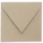 Kraftpapier-Umschlag 16x16cm Nassklebung in kraft grau
