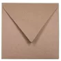 Briefumschlag 16x16cm in kraft rosé, 100g, ohne Fenster, Nassklebung