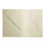 Preview: Briefumschläge - Briefhüllen in metallic-ivory, DIN B6 120g/m² oF, Nassklebung