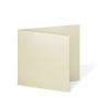 Doppelkarte - Faltkarte quadratisch 15x15cm, 250g/m² in metallic-ivory
