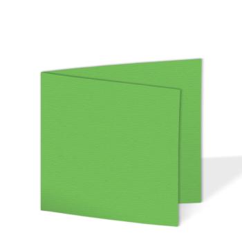 Doppelkarte - Faltkarte quadratisch 15x15cm, 210g/m² in struktur apfelgrün