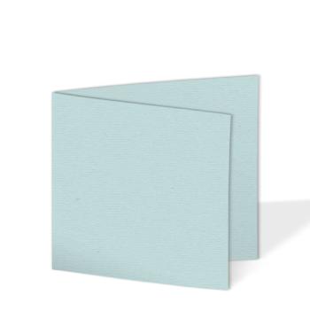Doppelkarte - Faltkarte quadratisch 15x15cm, 210g/m² in struktur puderblau
