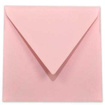 Briefumschlag 11x11cm in babypink 120g ohne Fenster, Nassklebung