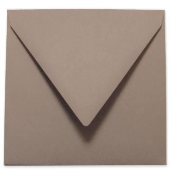 Briefumschlag 11x11cm in taupe 120g ohne Fenster, Nassklebung