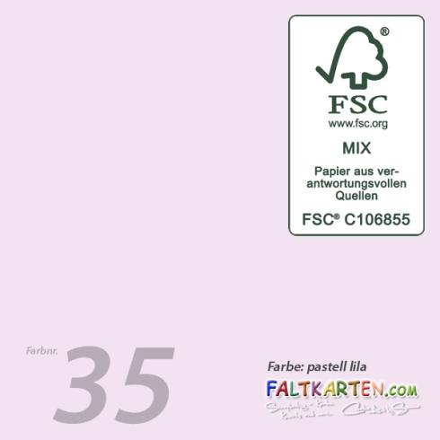 Karte - Einlegekarte DIN A5 240g/m² in pastell-lila