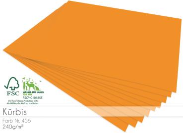 Cardstock "Premium" - Bastelpapier 240g/m² DIN A4 in kürbis