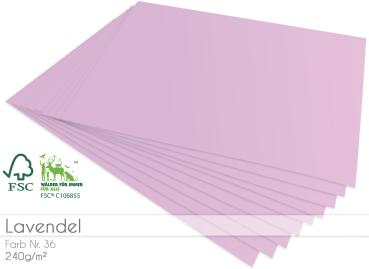 Cardstock "Premium" - Bastelpapier 220g/m² DIN A4 in lavendel