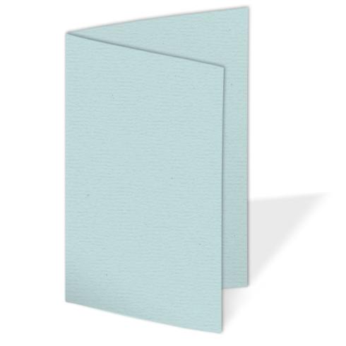 Doppelkarte - Faltkarte blanko 210g/m² DIN A6 in struktur puderblau