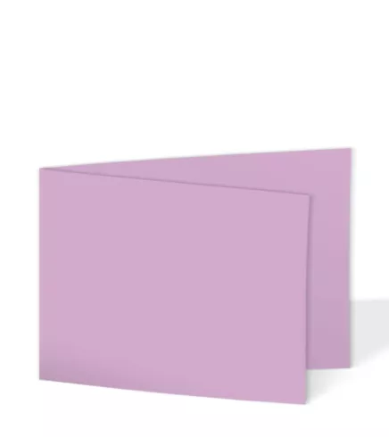 Doppelkarte - Faltkarte 220g/m² DIN B6 quer in lavendel