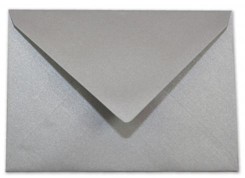 Metallic-Briefumschlag DIN C6 Nassklebung in metallic-silber