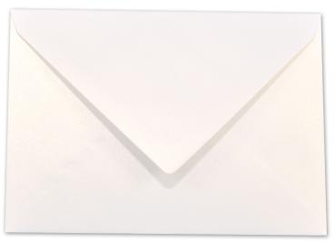Metallic-Briefumschlag DIN C6 Nassklebung in metallic-perlweiss