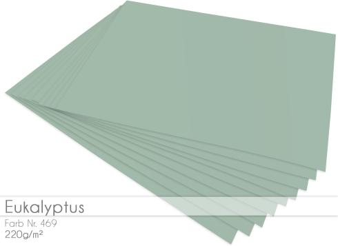 Cardstock "Premium" - Bastelpapier 220g/m² DIN A4 in eukalyptus