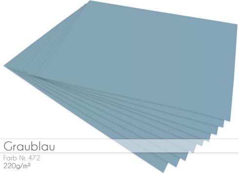 Cardstock "Premium" - Bastelpapier 220g/m² DIN A4 in graublau