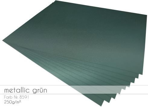 Scrapbooking-/ Bastelpapier 250g/m² DIN A3 in metallic-grün