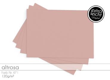 Tonkarton - Tonpapier DIN A4 120g/m² - 25 Bogen in altrosa