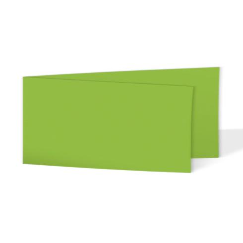 Faltkarte DIN Lang quer 240g/m² in grasgrün