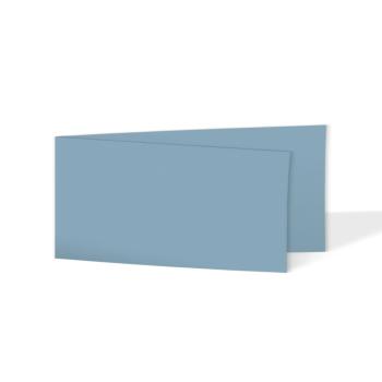 Faltkarte DIN Lang quer 220g/m²  in graublau
