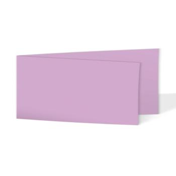 Faltkarte DIN Lang quer 220g/m² in lavendel