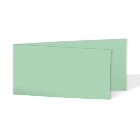 Faltkarte DIN Lang quer 240g/m² in pastell grün