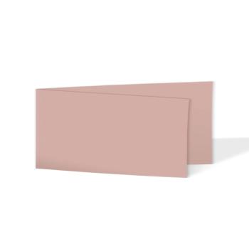 Faltkarte DIN Lang quer 220g/m²  in altrosa