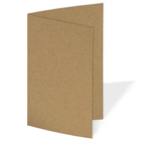 Faltkarte 220g/m² DIN A7 in kraft braun
