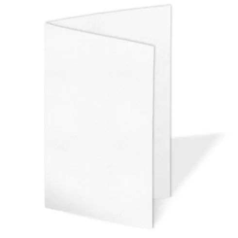 Faltkarte 240g/m² DIN A7 in leinen (weiss)