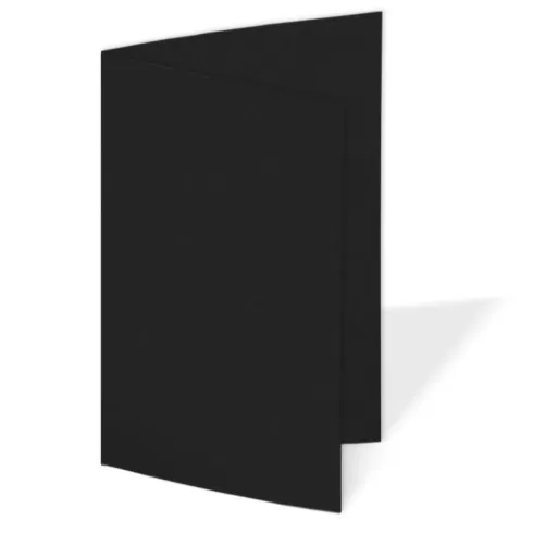 Faltkarte 240g/m² DIN A7 in schwarz