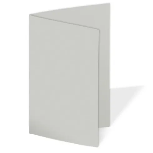 Faltkarte 220g/m² DIN A7 in seidengrau