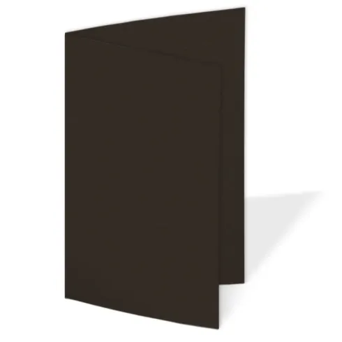 Faltkarte 210g/m² DIN A7 in struktur espresso