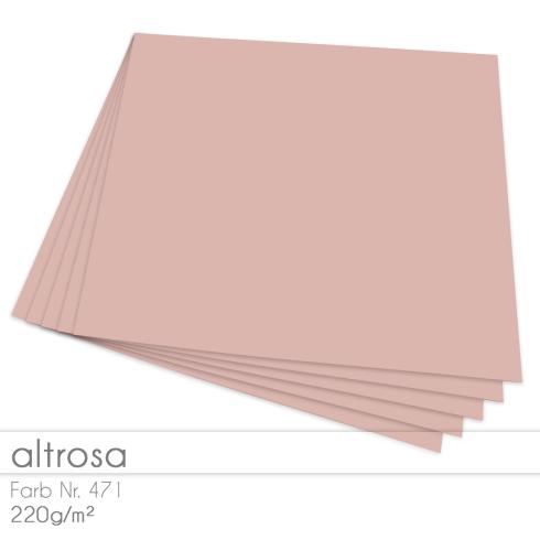 Cardstock "Premium" 12"x12" 220g/m² (30,5 x 30,5cm) in altrosa