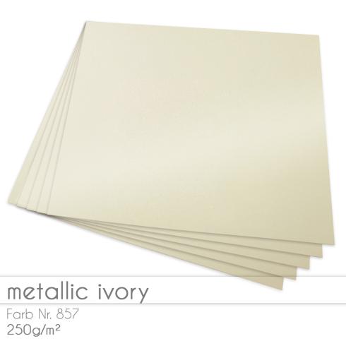 Cardstock "Metallic" 12"x12"  250g/m² (30,5 x 30,5cm) in metallic ivory