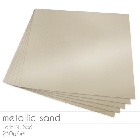 Cardstock "Metallic" 12"x12"  250g/m² (30,5 x 30,5cm) in metallic sand