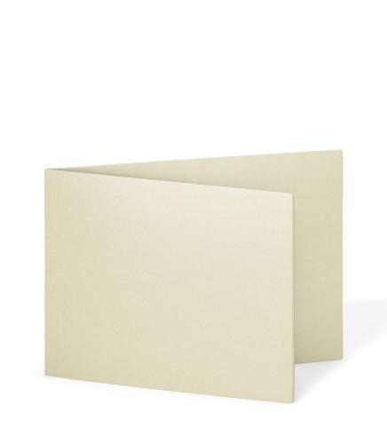Doppelkarte - Faltkarte 250g/m² DIN B6 quer in metallic-ivory