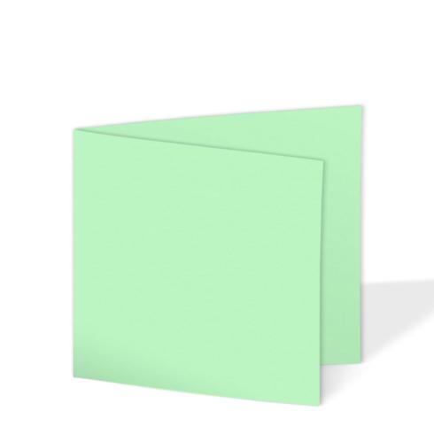 Doppelkarte - Faltkarte 15x15cm, 240g/m² in pastell grün