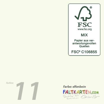 Cardstock 12"x24" 240g/m² (30,5 x 61cm) in elfenbein