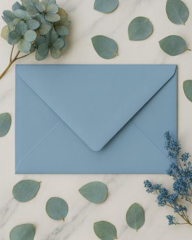 Briefumschlag DIN C6 120g/m² oF Nassklebung in graublau