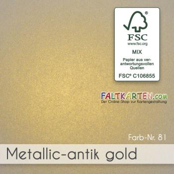 Cardstock "Metallic" - Bastelpapier 240g/m² DIN A4 in metallic-antik gold