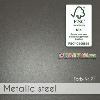 Cardstock "Metallic" - Bastelpapier 250g/m² DIN A4 in metallic steel