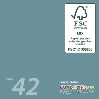 Cardstock 12"x24" 240g/m² (30,5 x 61cm) in petrol