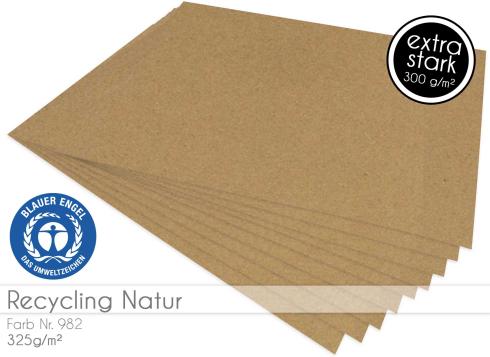 Kraftkarton 325g/m² DIN A4 in recycling natur