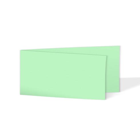 Faltkarte DIN Lang quer 240g/m² in pastell grün