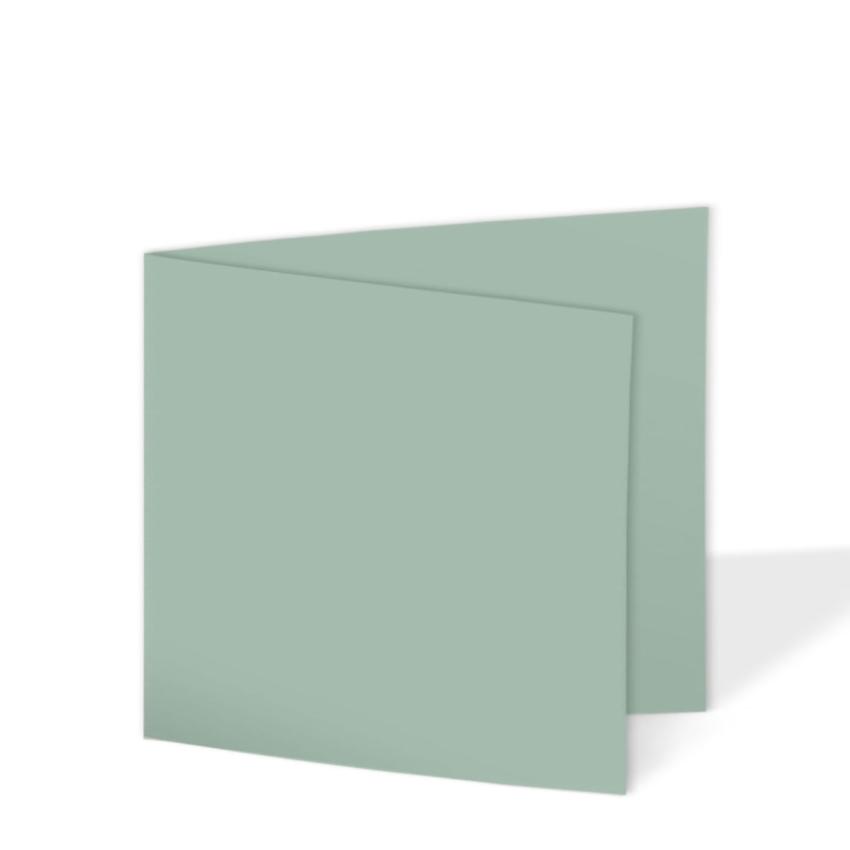 Doppelkarte - Faltkarte quadratisch 15x15cm, 220g/m² in eukalyptus