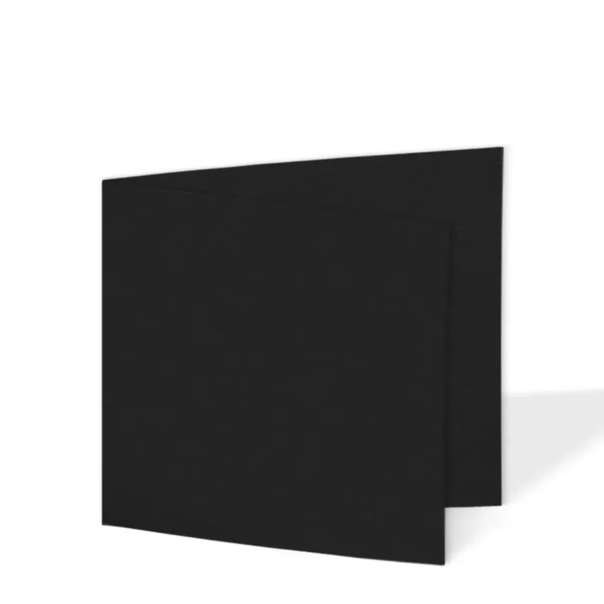 Doppelkarte - Faltkarte 15x15cm, 240g/m² in schwarz