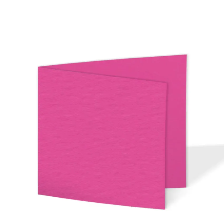 Doppelkarte - Faltkarte 15x15cm, 220g/m² in struktur pink