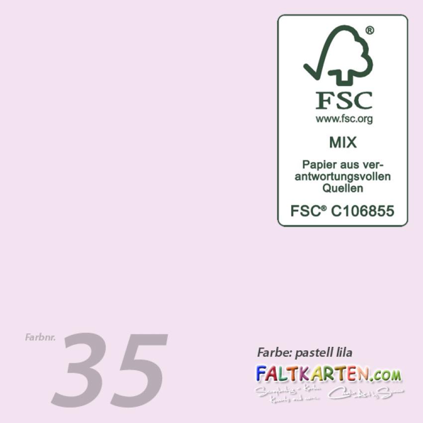 Karte - Einlegekarte DIN A5 240g/m² in pastell-lila