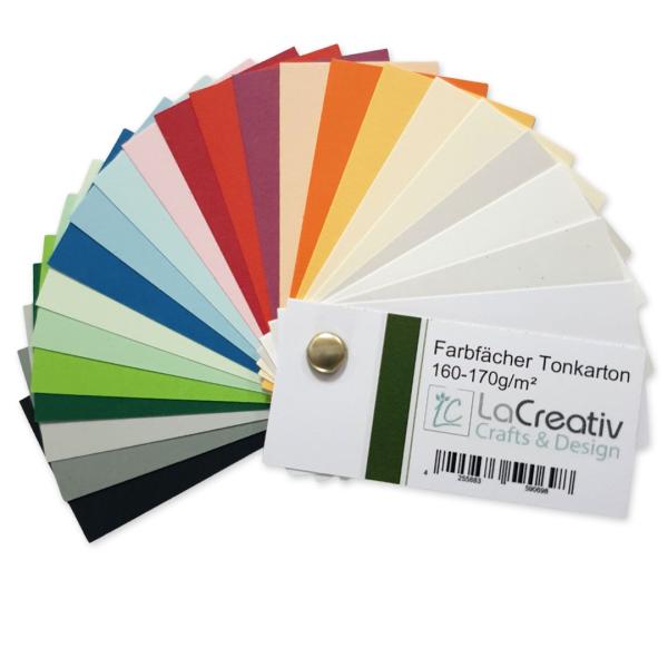 LaCreativ - Farbfächer - Musterfächer glatt "Tonkarton" 160g/m